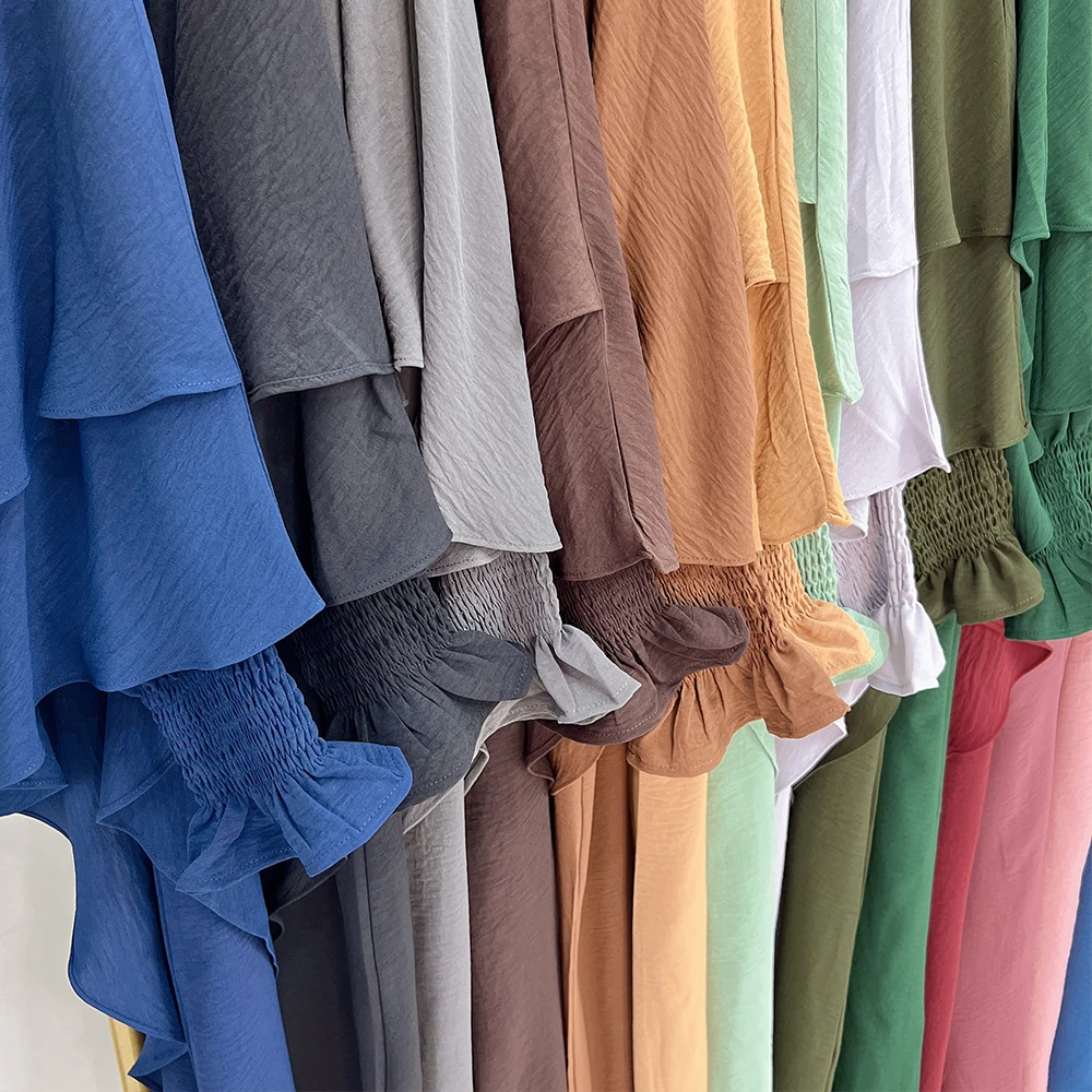 2023 EID Traditional Muslim Prayer Islamic Khimar 2 Layers Prayer Jilbab with Inner for  Muslim Women