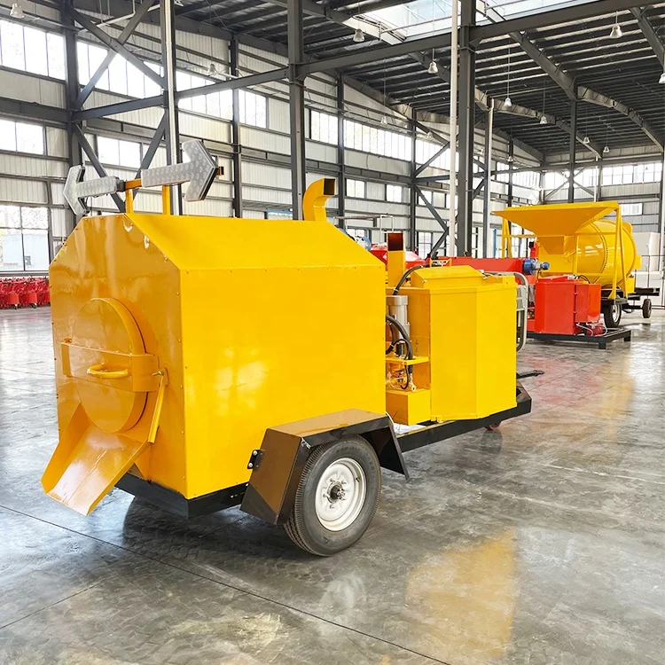 Heated Recycling Mixer Large Continuous Automatic Small Tractor Mixer Asphalt Mixer With One-Touch Self-Materialization