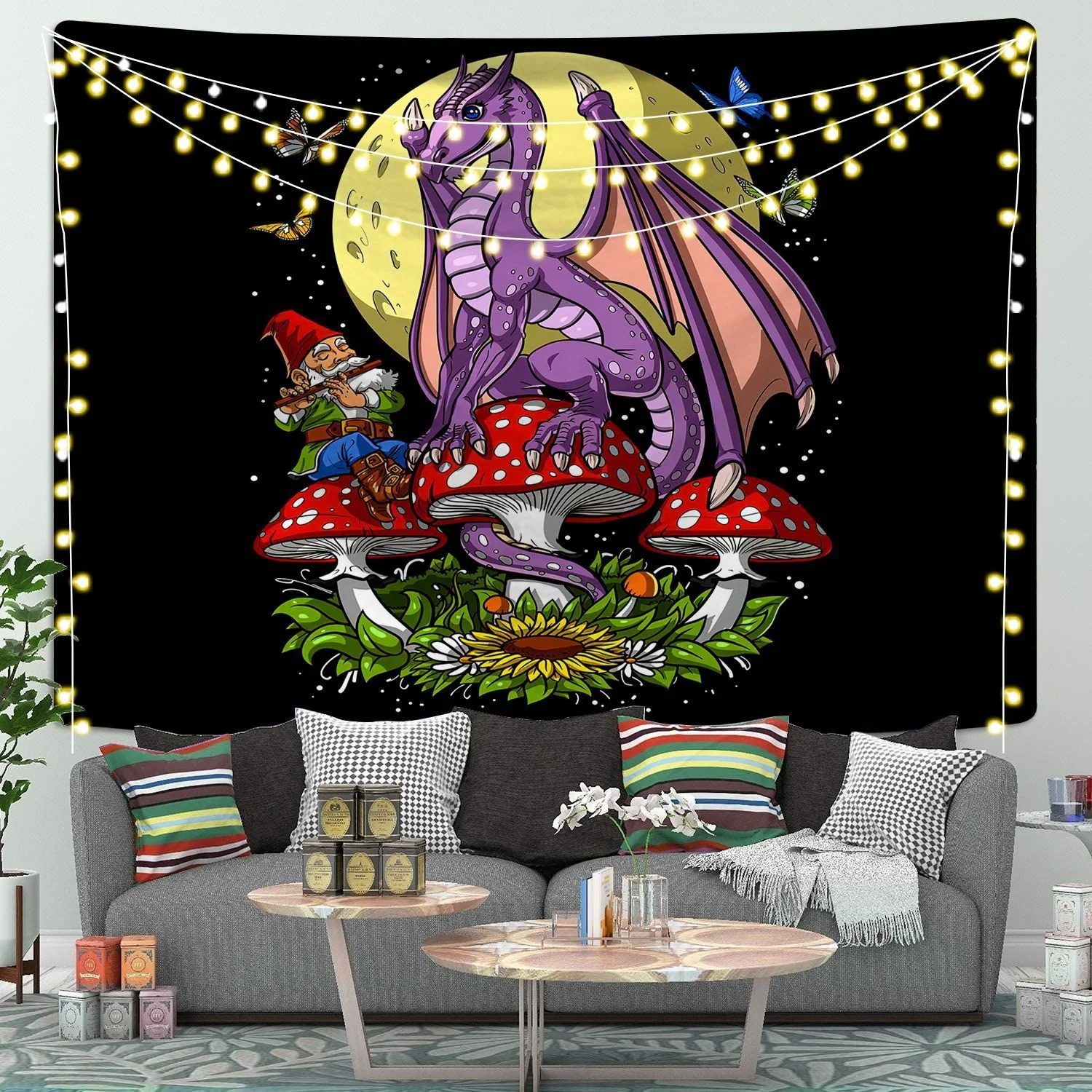 Different size latest digital flat print tapestry banner