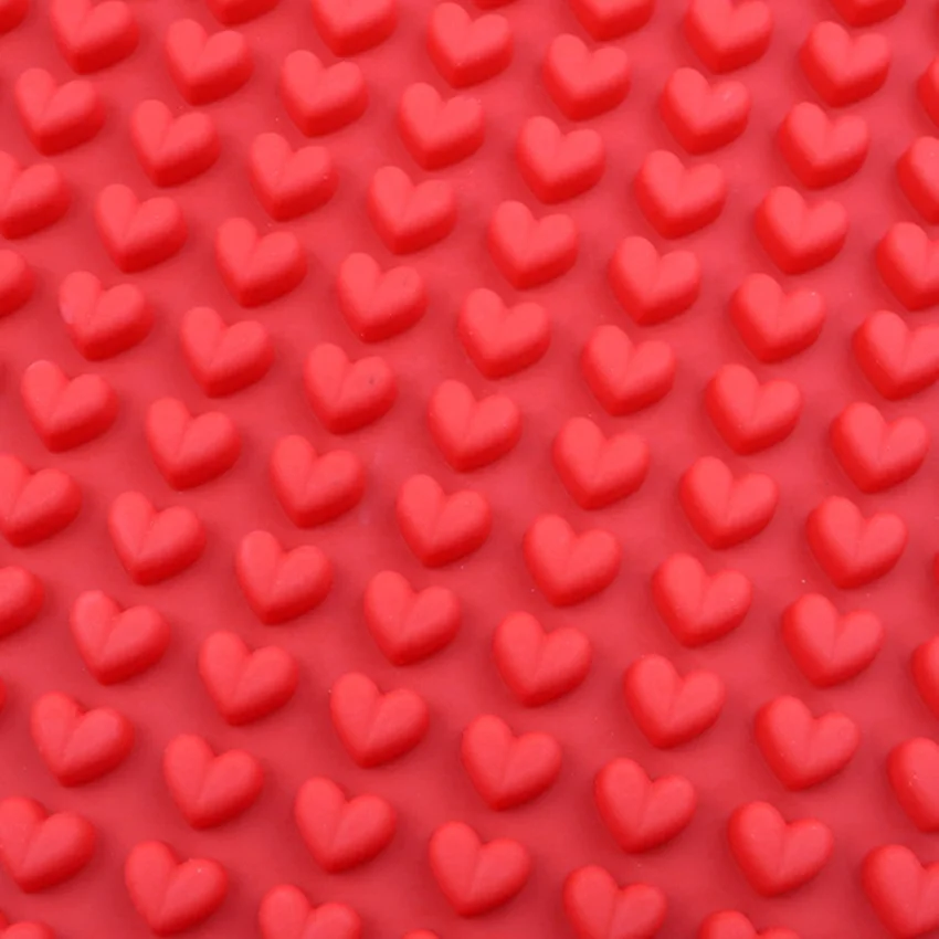 255 Cavity  Mini Heart Shaped Cookies Pet Treats Baking Mold Small Dot Cake Decoration Silicone Baking Mat Cooking Sheets