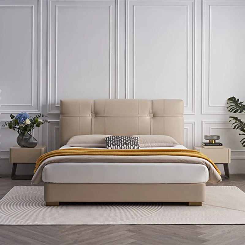 GC modern single beds for adults faux leather bed frame sets double  luxury french fabric king queen size bed bedroom furniture