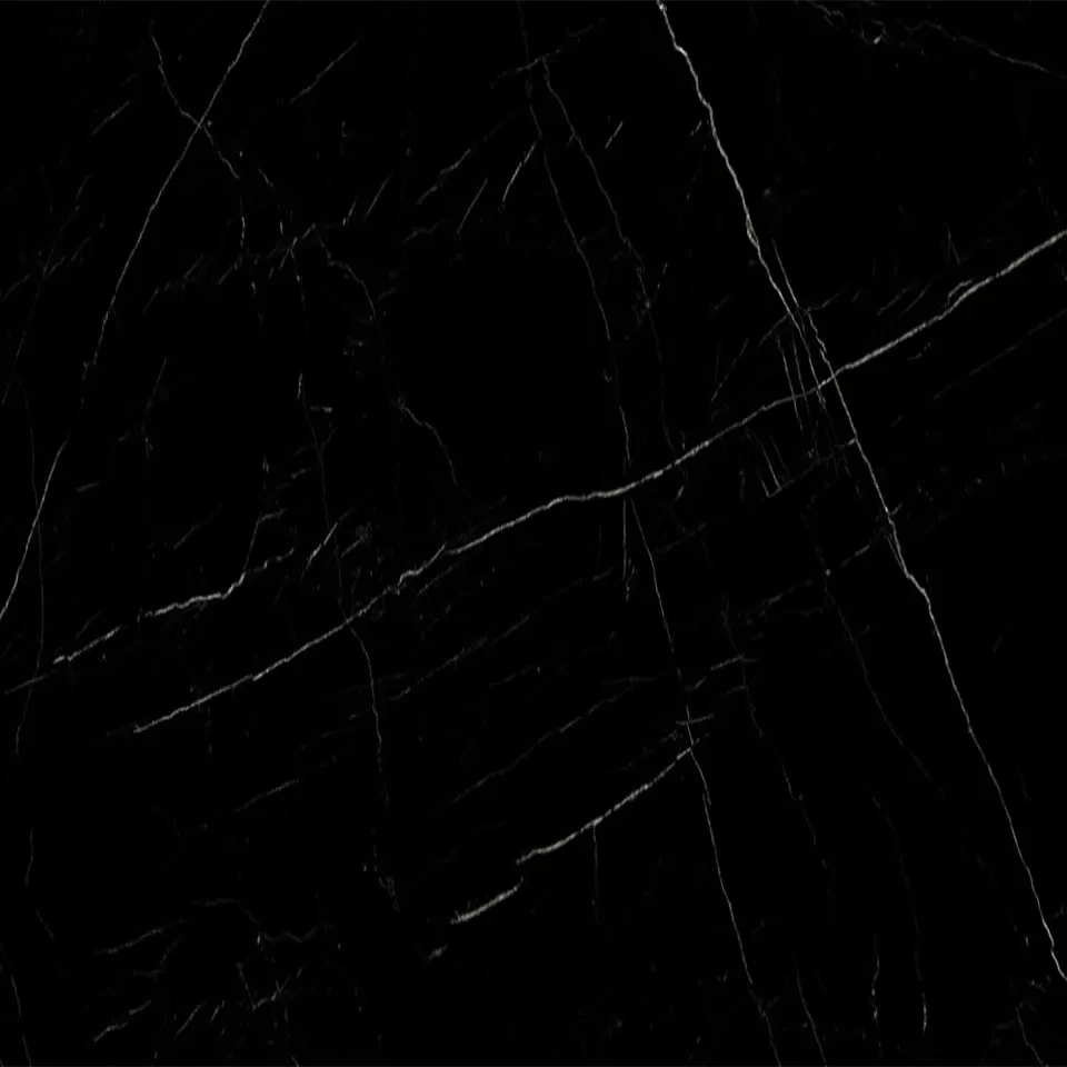 Glossy Calacatta Stone Tiles Engineered Large Porcelain Slab Black Sintered Stone Slab