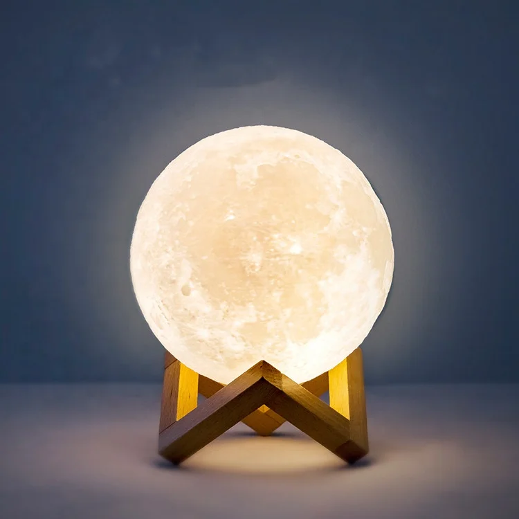 Hot Sales 3D Print Moon Lamp Creative Custom Design led lights Starry Night Light