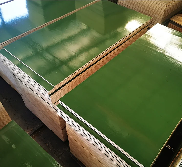 wholesale price 12mm 15mm and 18mm Green Plastic PP Film Faced Plywood for Construction