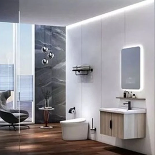 Popular Bathroom Smart Toilet Mirror Cabinet and Bath & Shower Faucets for