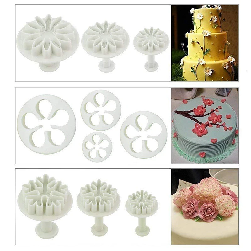 Baking accessories plastic miniatures wedding decoration cake tool mold set for fondant decorate