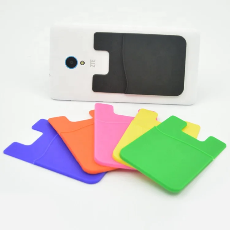 Cheap Price Silicone Cell Phone Wallet Back Card Holder Sticker Mobile Case