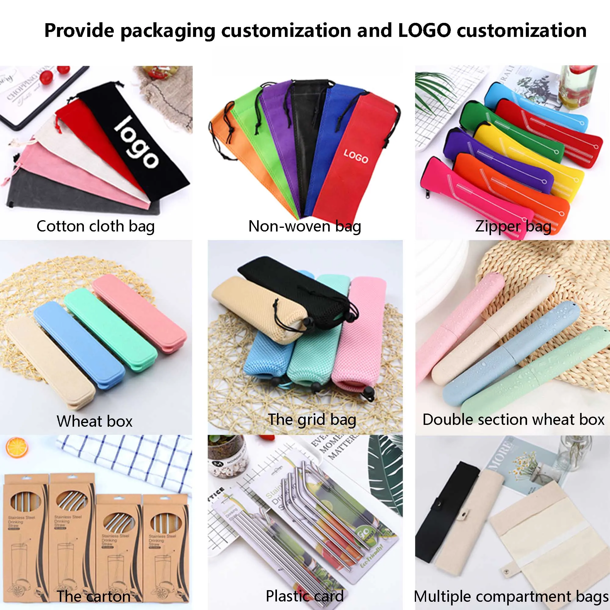 Eco Friendly Reusable Straws Stainless Steel Beveled Metal bubble tea straw