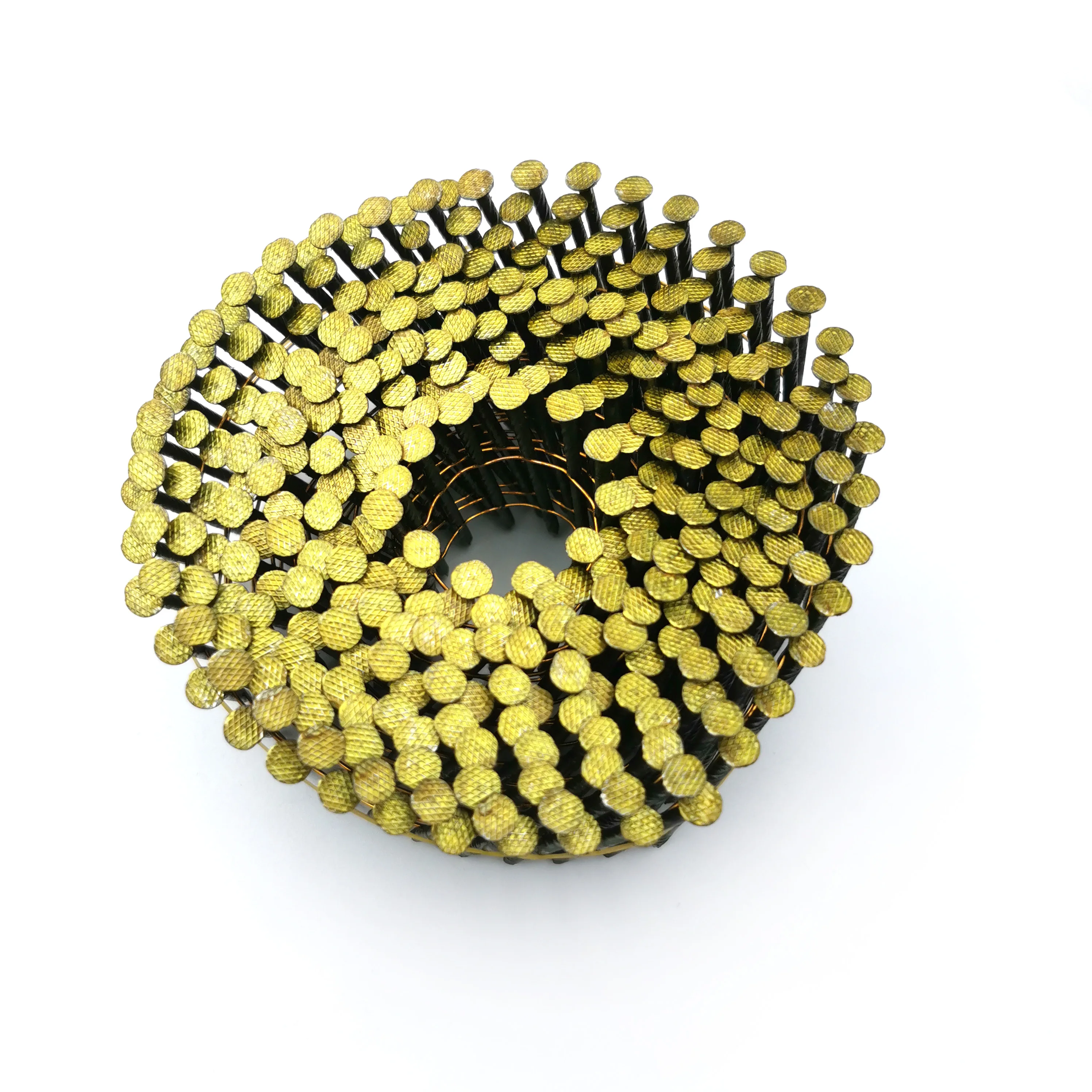 Factory supply High quality Yellow Galvanized coil roofing nail for roofing nail gun