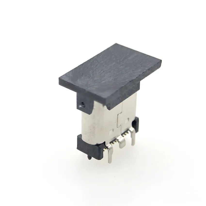 
Type-C Female Connector 24Pin Vertical Top Mount H=6.5mm Pick and Place Hat 