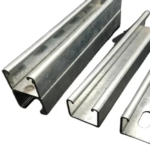 Zinc aluminum Magnesium unistruct 41x62x1.5 slotted channel profile steel used for solar brackets