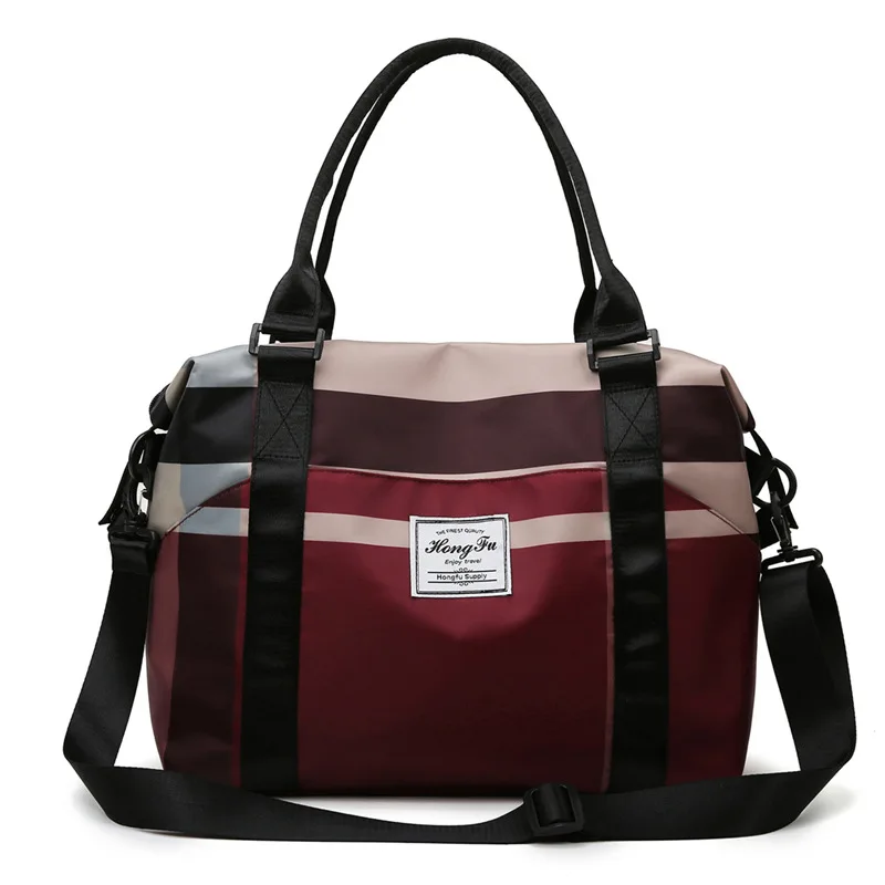 custom logo packs tote large capacity women dry wet separation lightweight travel bag