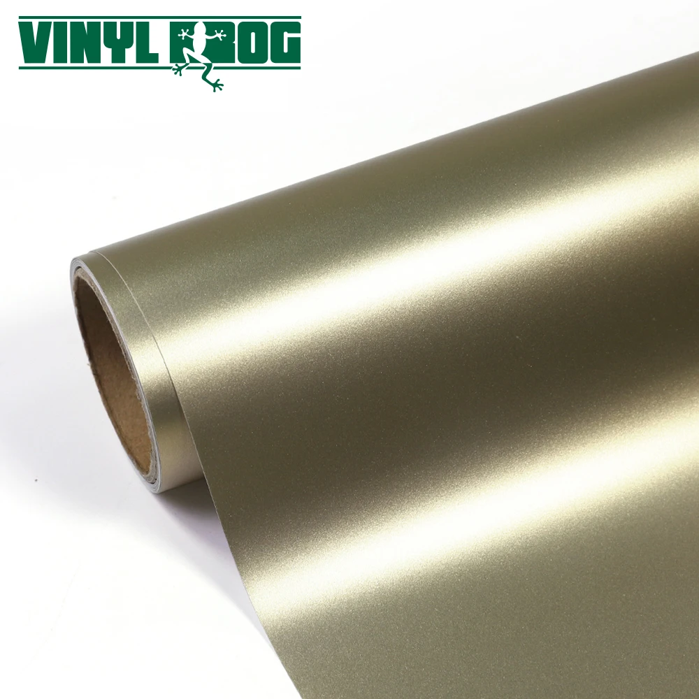 Factory Price Can Be Customized Craft Vinyl Matte Chrome Champagne Gold Pvc Adhesive Vinyl Paper Rolls  Cutting Plotter