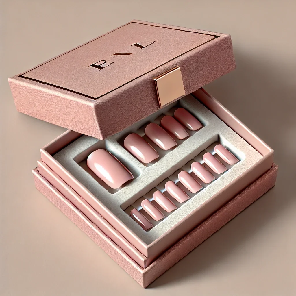 Custom Design Boite Bijoux Caixas De Presente Packaging Cosmetic Gel Polish Fake Nails Packaging Boxes for Beauty Products