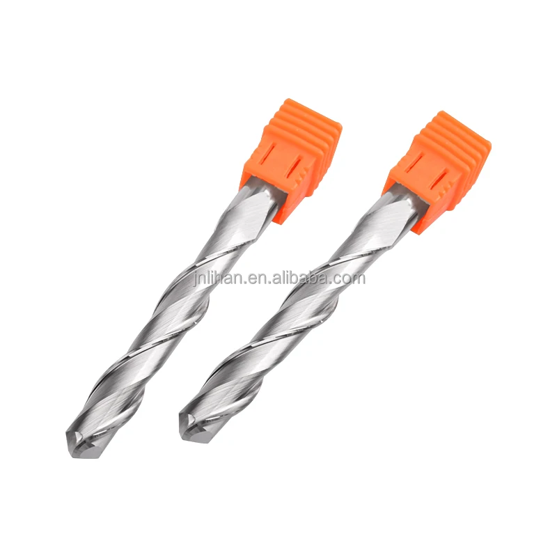 Cnc Router Bits 2 Flutes Solid Carbide Cnc Milling Cutter 2 Flutes Spiral Flat End Mills For Wood