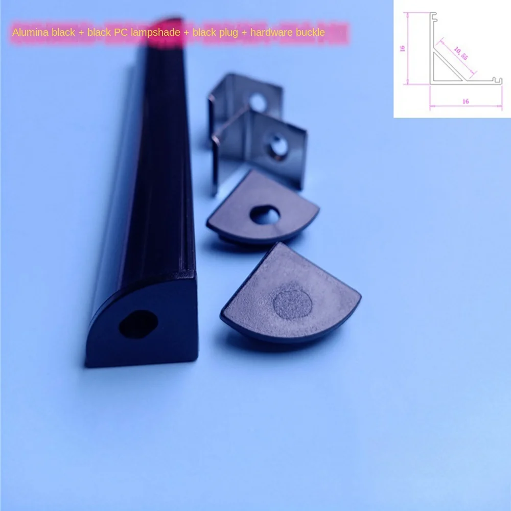 Customizable Extrusion Aluminum LED Linear Light Profile Lighting Accessories for Wardrobe Corner & Light Strip