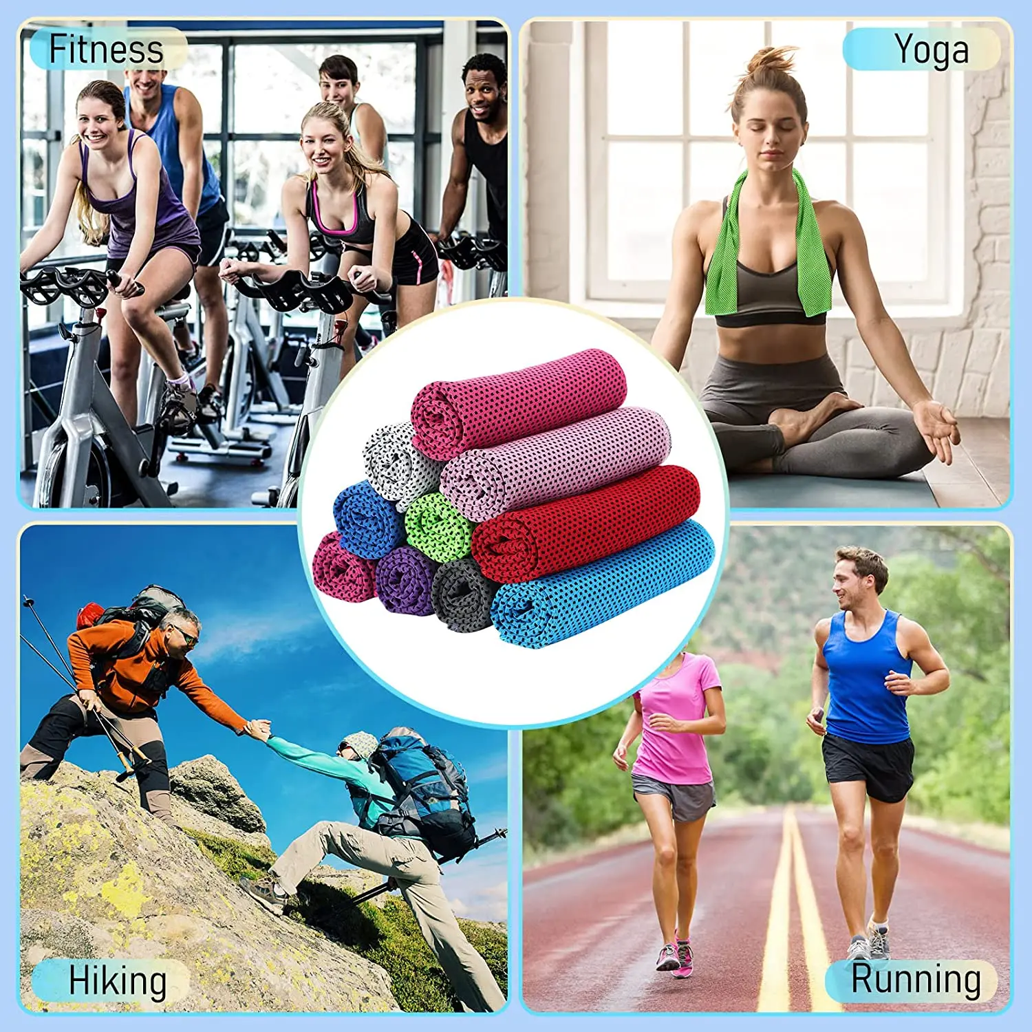 wholesale custom sweat absorbing microfiber sport Quick Dry fitness gym towel