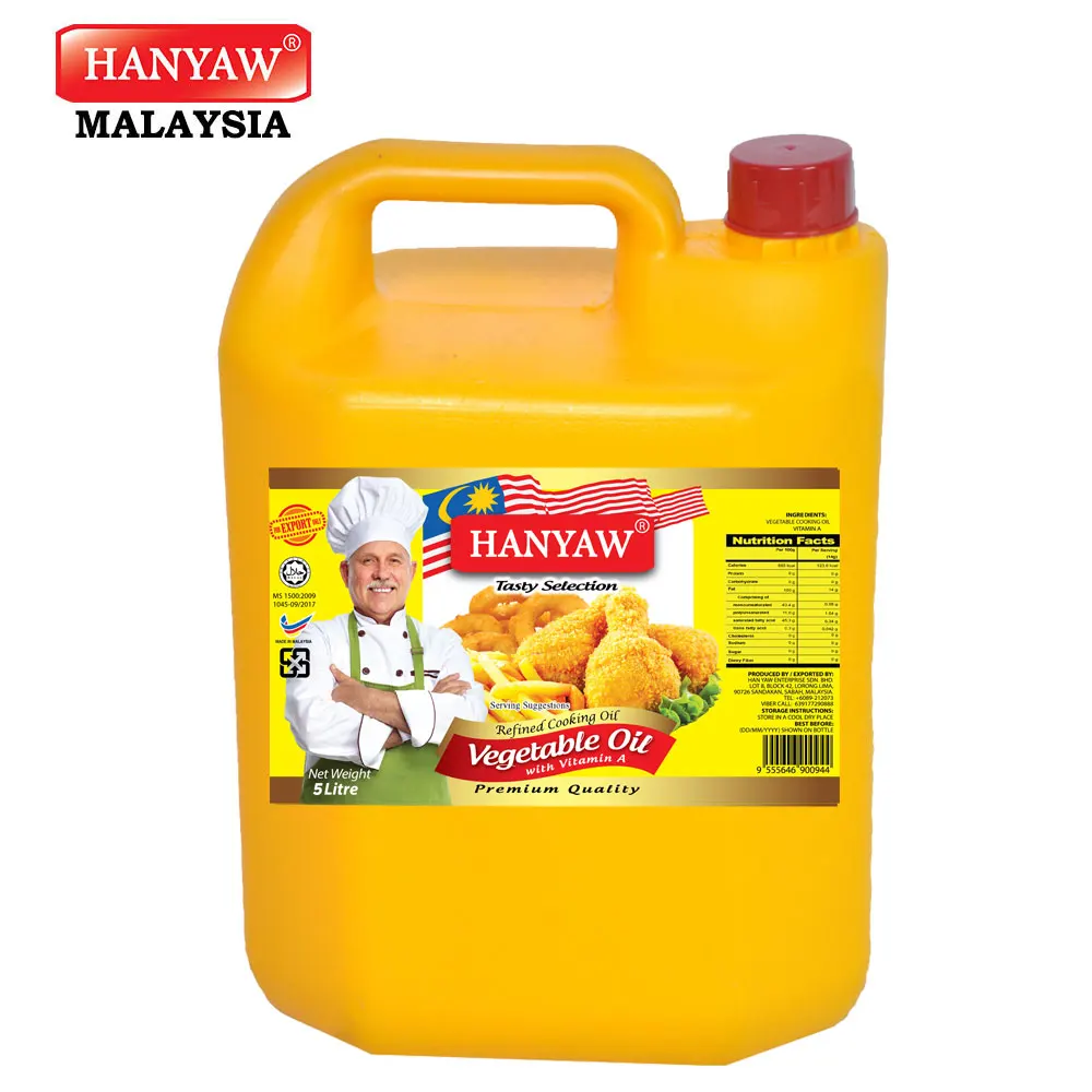 [Malaysia] Fast Shipping + Halal Certified Hanyaw Brand Olein CP8 Palm Oil Vegetable Cooking Oil ( 5 Litre/ Jerry Can )