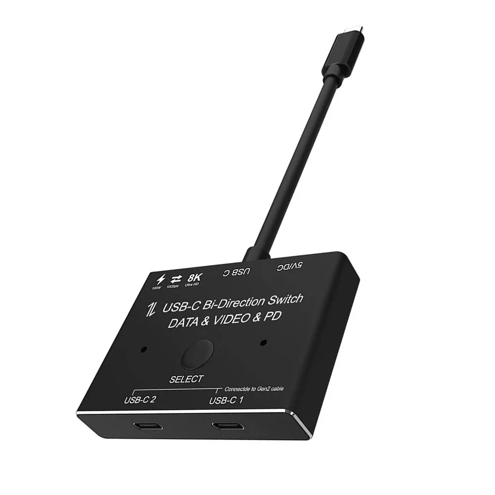 Doonjiey HDTV  Bi-Direction Switch USB C  Splitter 8K 60hz 2 x 1 or 1 x 2 USB Type c Switcher  HDTV DVD Satellite DLP LCD