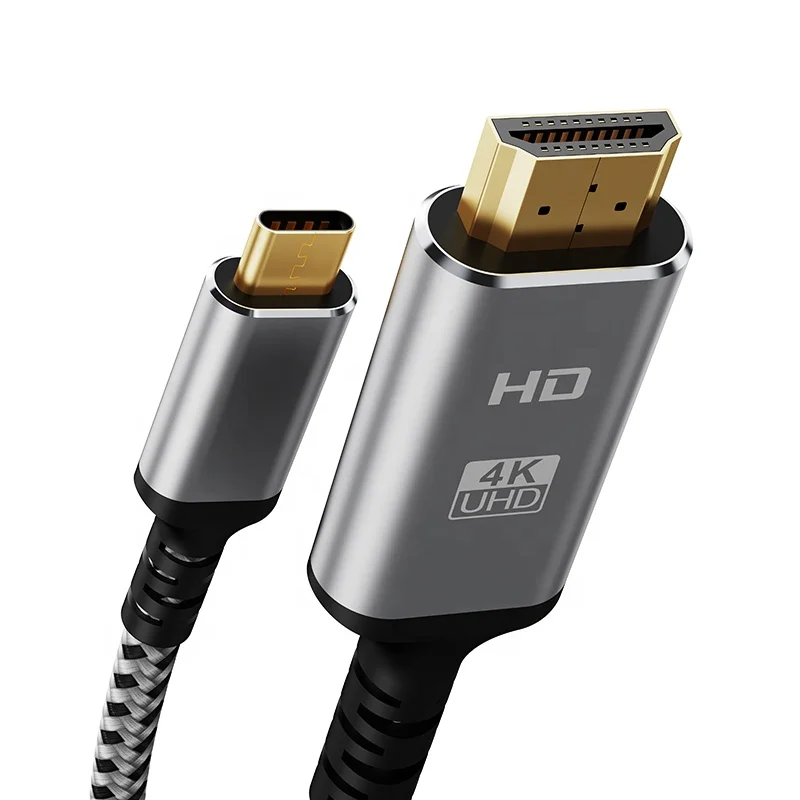 USB C to HDMI Cable 4K Braided USB 3.1 Type C to HDMI Adapter for MacBook Pro Air iPad Pro Dell XPS
