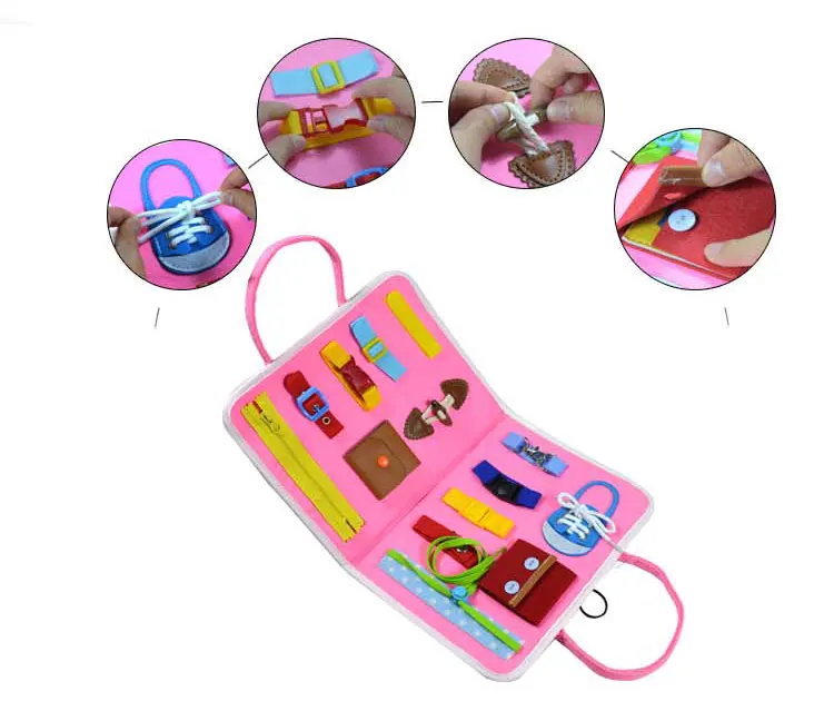 Montessori Toy for 1 2 3 4 5 6 Year Old Toddlers busy book felt sensorial toys children soft toy books