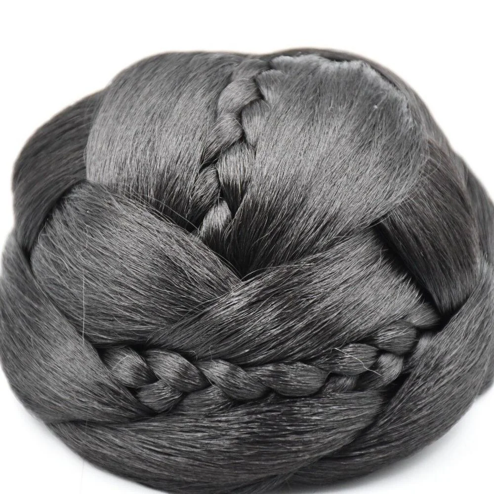 
High Quality synthetic high temperature fiber Wholesale Dark Brown Fashion Ladies Hair Knot Wig Bun Hair Accessory China 