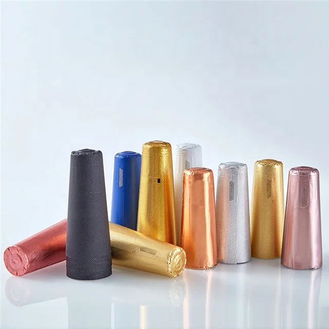 polylaminate thick champagne bottle aluminium foil capsule on sale