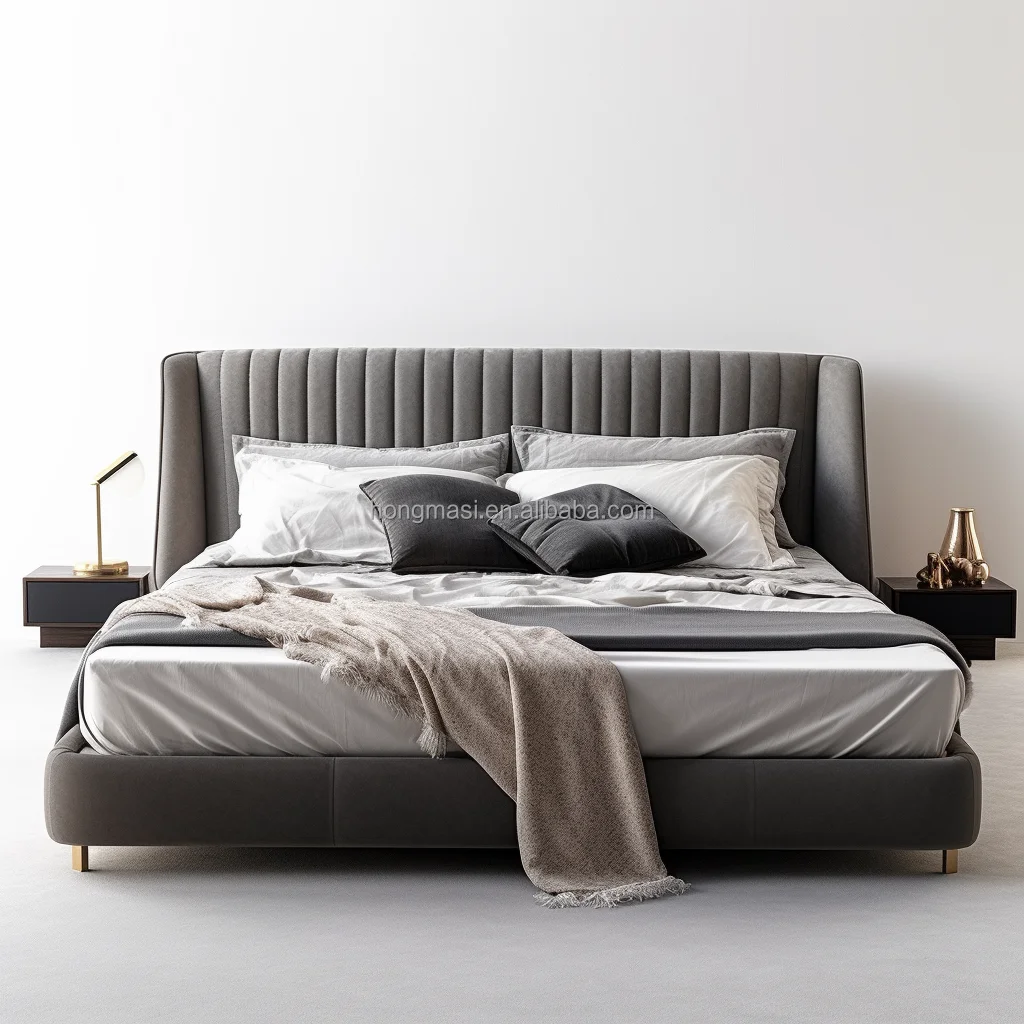 New design Modern european style kids loft upholstered queen king size luxury bed frame for home