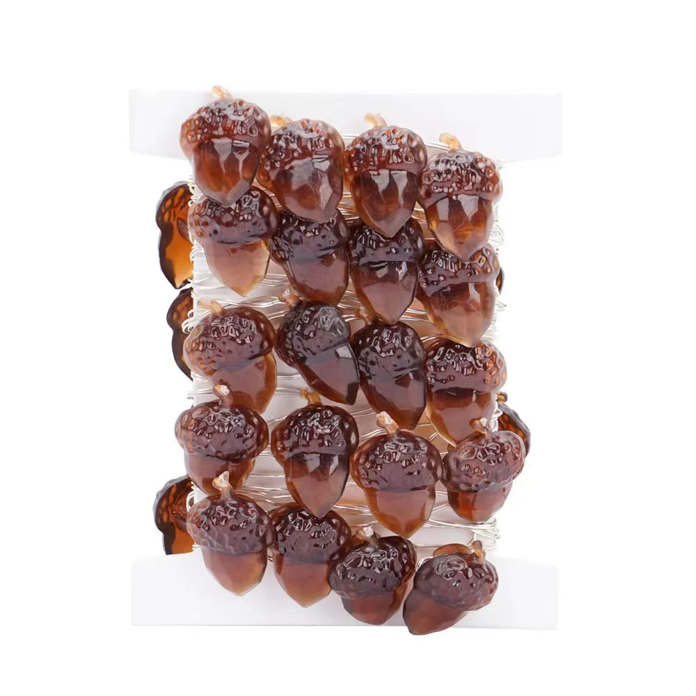 Led Pine Cone String Lights Hazelnut Atmosphere Christmas Light For Indoor Room Holiday Decoration