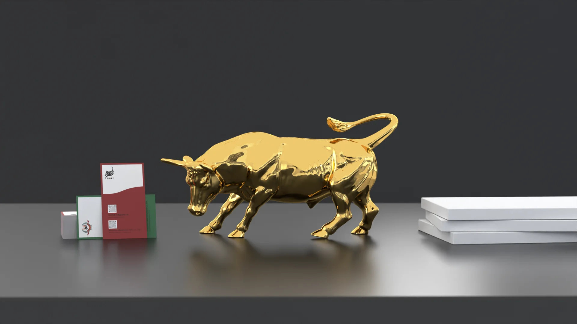 Высокое качество коррида Статуэтка настенная улица золотой БЫК скульптура животных орнамент