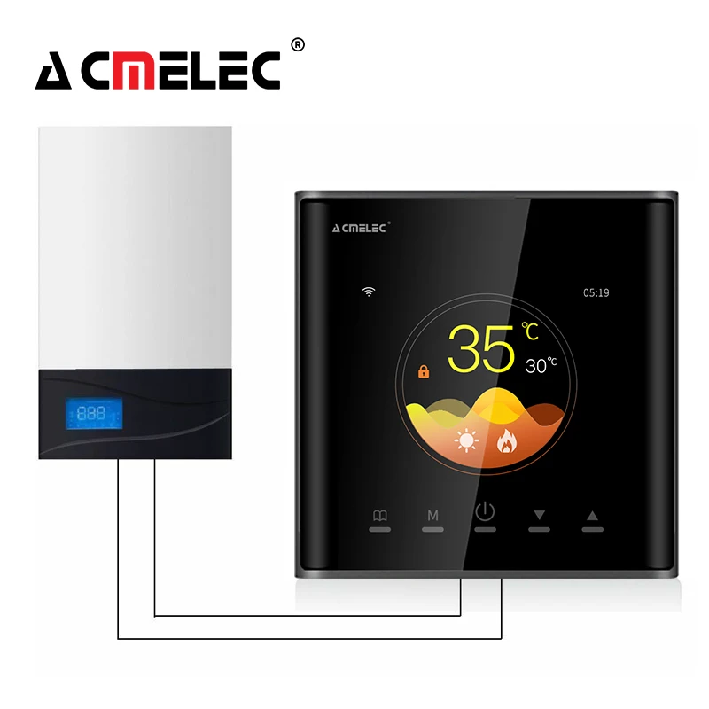 Wifi Smart Thermostat for Wall Mount Gas Boiler Wireless Tuya Water Heater Temperature Controller Works with Google Home Alexa