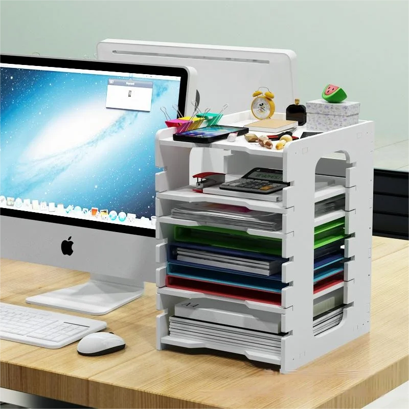 2024 PVC Plastic Shelf Storage Detachable Office Storage Shelves Executive Office Shelf