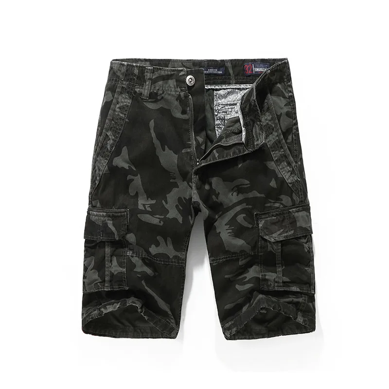 2021 Летние повседневные хлопковые свободные шорты с несколькими карманами, брюки для мужчин, Прямая поставка