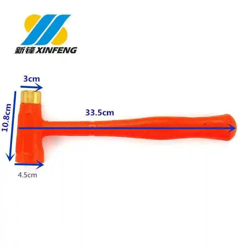 Wholesale Sales Hammering Tool High Quality Dead Blow Rubber Mallet Soft Sledge Hammer with Brass Head