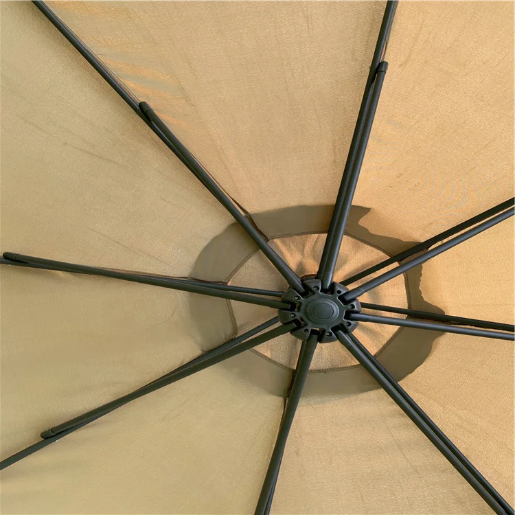 Hanging Roma Offset Umbrella Offset Parasol Patio Outdoor Table Umbrella with Auto Tilt and Crank Sun Beach Umbrella