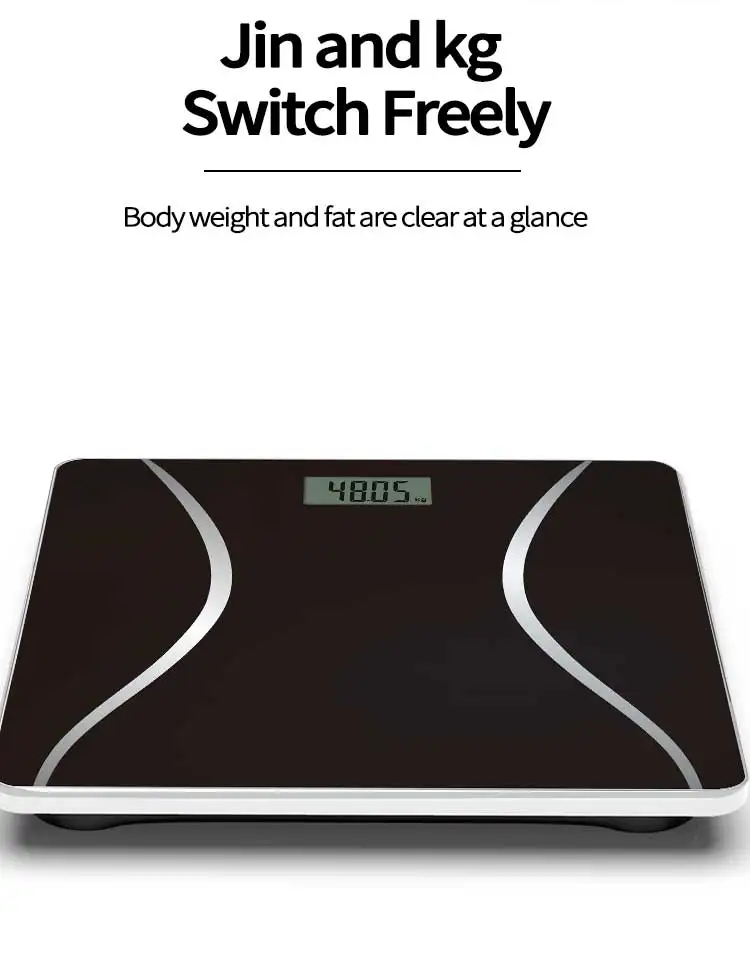 Manufacturer OEM ODM Service Customizable Bathroom Scale Tempered Glass Digital Body Weight Scale 150kg 180kg Electronic Scale