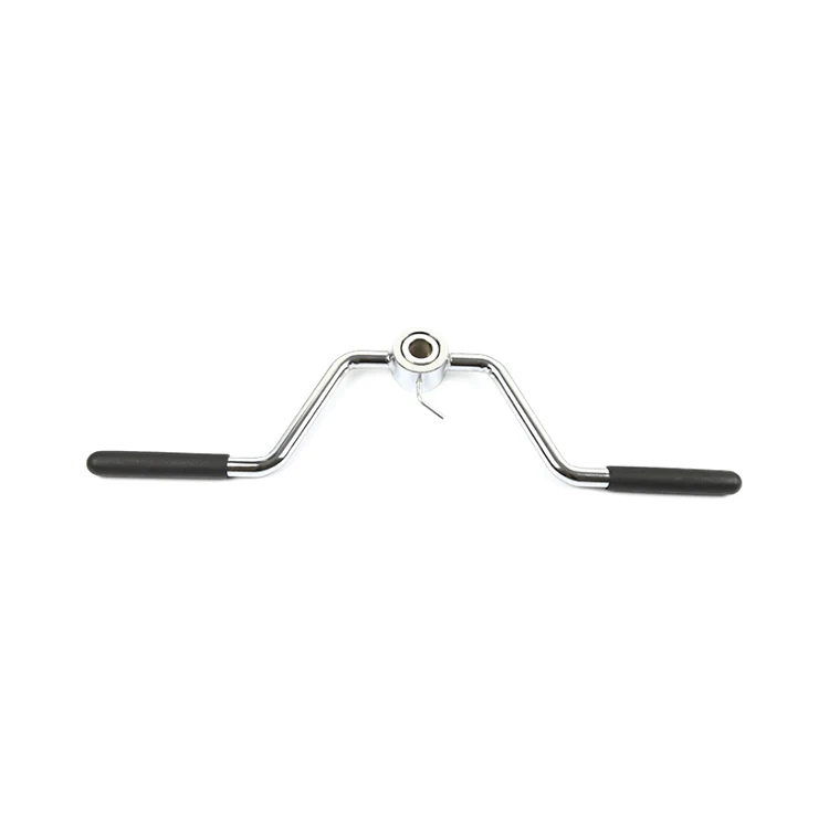 Tricep Press Down Bar, V Bar Cable Attachment, Heavy Duty Steel with Non-Slip Rubber Grip