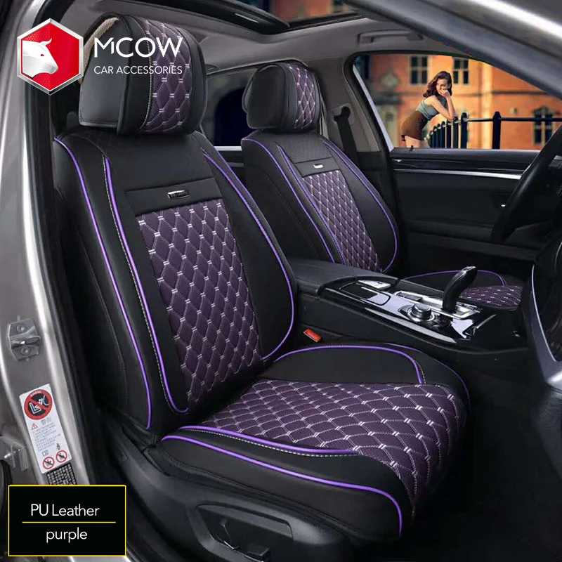 
Mcow Hot Sell In Amazon PU Leather Removable Car Seat Cover Fit For All Car Type 