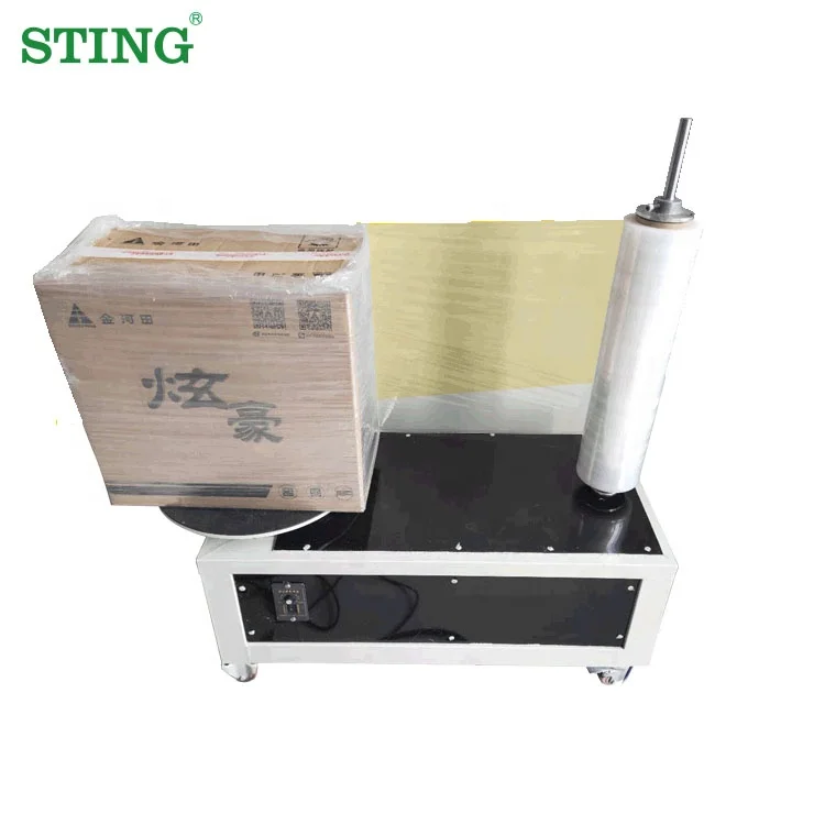 Turntable Plastic Carton Box Shrink Stretch Film Pallet Wrapping Machine