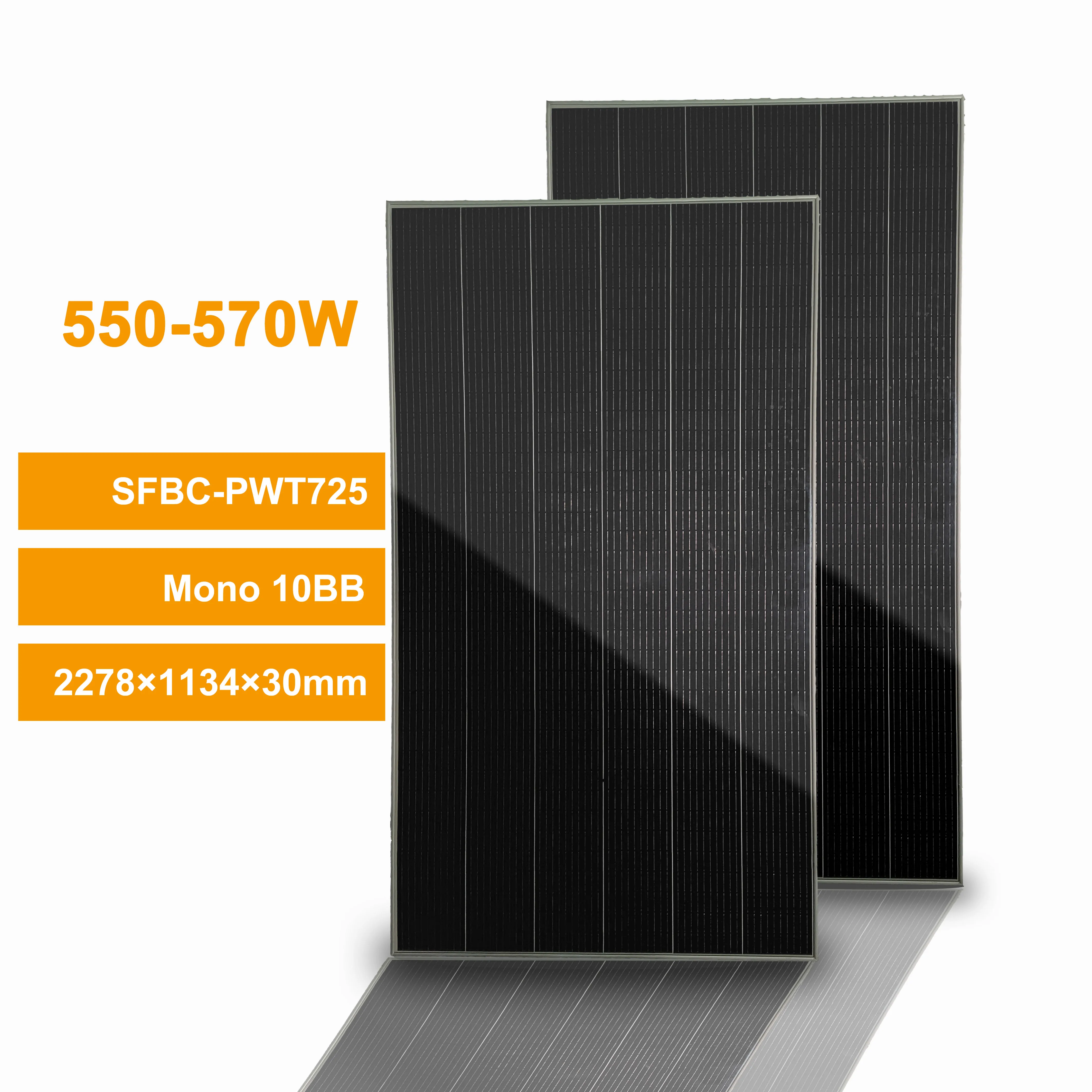500w Trisection Cut high quality solar panels High Module Efficiency Bifacial Double Glass Solar Related Products