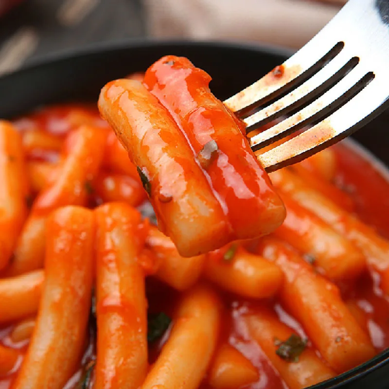 275g 16 Spicy snacks Slices Instant exotic snacks Hot Pot Portable Lazy Self cooked Korean Spicy Fried New Year Cake Tteokbokki