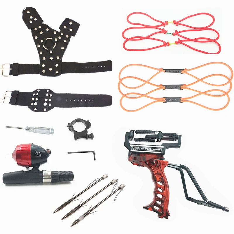 Archery Catapult Outdoor Hunting Shooting Tool Fishing Slingshot  Adult Game Dart  Fishing Package