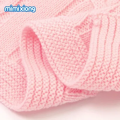 Wholesales  solid knitted baby blanket fabric natural warm knitted crochet baby swaddle wrap blanket winter
