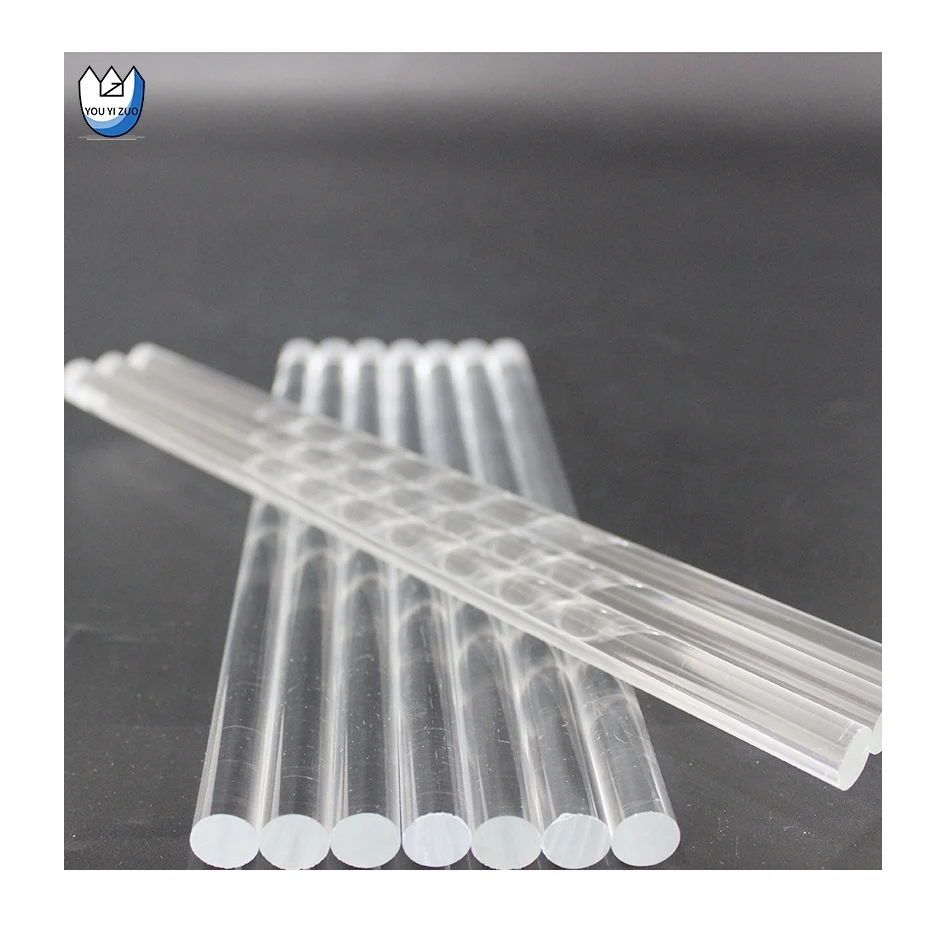 YOUYIZUO 10Mm Diameter Transparent  Plastic Rod Bar Table Clear Acrylic Stick Round Rod  For Flag