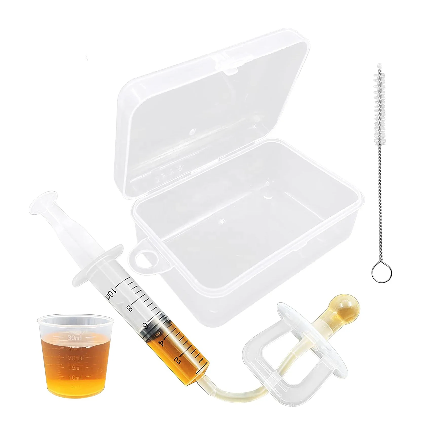 Custom Logo Baby Medicine Pacifier Dispenser Liquid Medicine Syringe