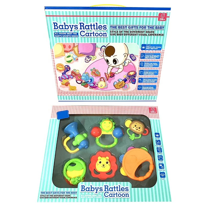 
funny newborn handbell 9 set baby teether rattle gift set 