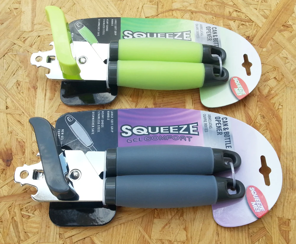 Practical Premium Gel Silicone Handle Can Opener Convenient Stainless Steel Bottle Openers for Easy Home Use
