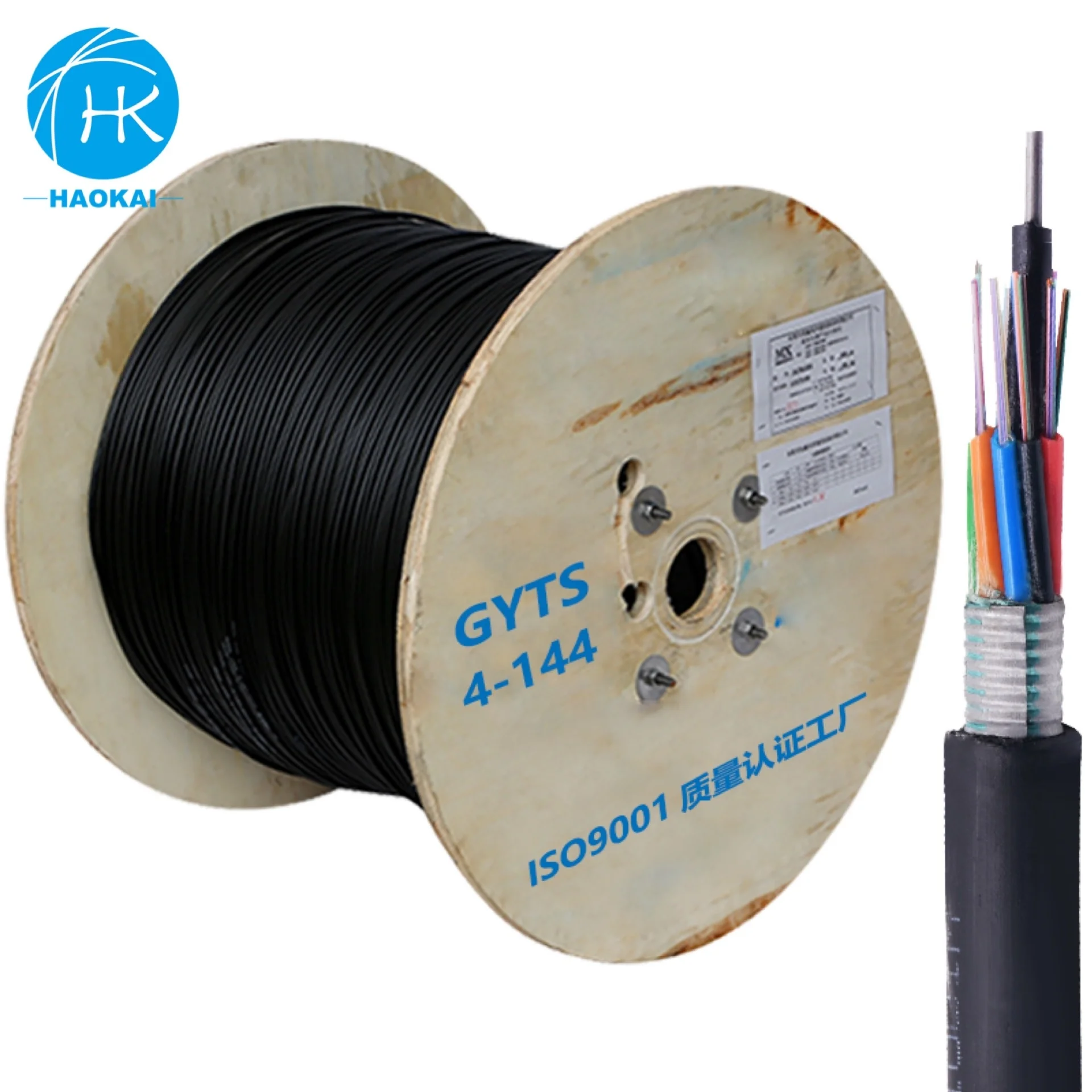 Core GYTS GYTA GYFTY Single Mode Fiber Optic Cable Factory Supply 2-288 GYXTW Fiber Optical Cable Steel Wire FRP KFRP Networking