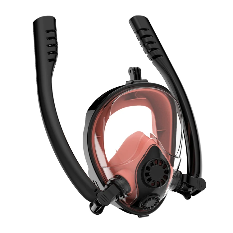 New Swimming Anti Fog Full Face Snorkeling Mask Double Breath Tube Diving Snorkel Mask Underwater Scuba Diving