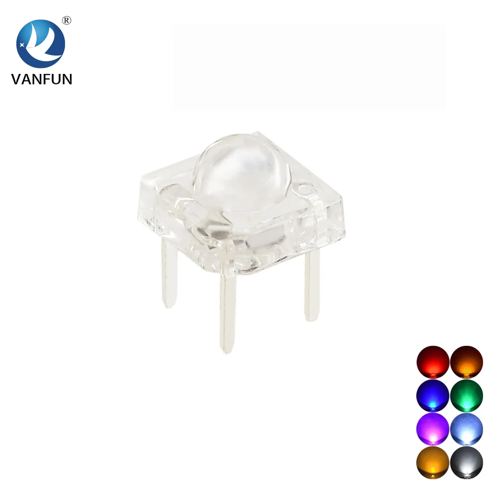 Vanfun Piranha 5 мм супер флюс светодиодная квадратная лампа с 4 контактами экспортируется в Европу